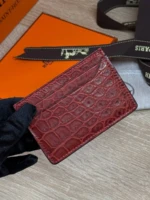 Мужской картхолдер Hermes красного цвета, артикул 349288 — фото 2