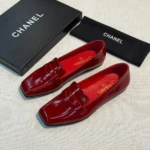 Женские лоферы Chanel красного цвета, артикул 349033