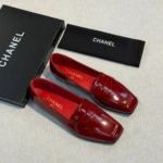 Женские лоферы Chanel красного цвета, артикул 349033 — фото 4
