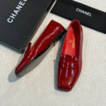 Женские лоферы Chanel красного цвета, артикул 349033 — фото 5