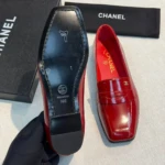 Женские лоферы Chanel красного цвета, артикул 349033 — фото 6
