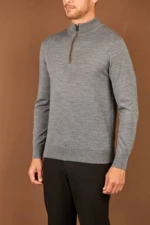 Мужская кофта Kiton серого цвета, артикул 349184