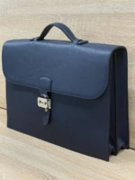 Мужской портфель Hermes тёмно-синего цвета, артикул 349266