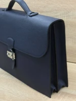 Мужской портфель Hermes тёмно-синего цвета, артикул 349266 — фото 3