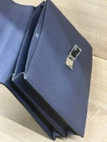 Мужской портфель Hermes тёмно-синего цвета, артикул 349266 — фото 4