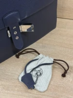 Мужской портфель Hermes тёмно-синего цвета, артикул 349266 — фото 7
